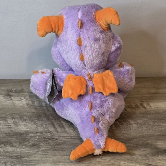 New Disney Parks Plush Exclusive Epcot Mascot FIGMENT Dragon Big Feet 12” - Picture 5 of 10